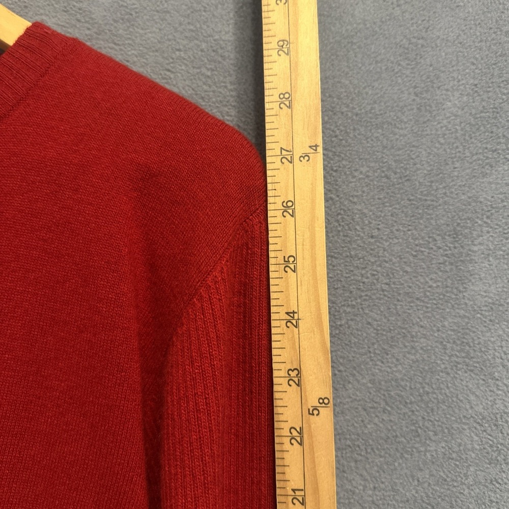 VTG 80s Chanel 100% Cashmere‎ Sweater Womens Large Red Made In Scotland Luxury - Picture 10 of 11